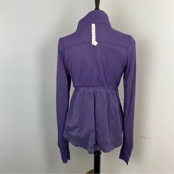 Lululemon Inner Peace Reversible Jacket Concord Grape Sz 6 Full Zip - Picture 12 of 15